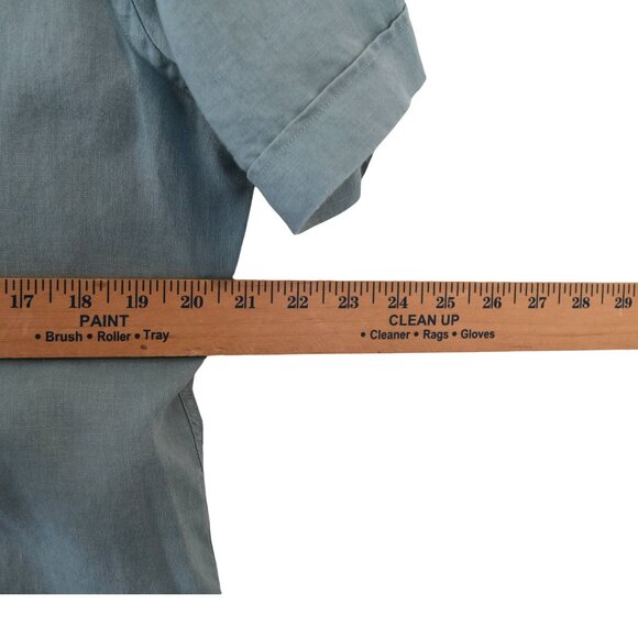 Rodd & Gunn 100% Linen Shirt Men’s L Dusty Blue Short Sleeve Button Front - Picture 5 of 8